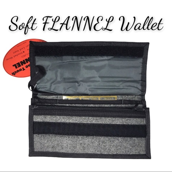 NWT Soft Flannel Gray Long Wallet - Picture 3 of 12